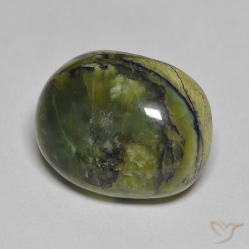 Ópalo Verde bosque natural de 12.72 ct, Ovalada, Opaco