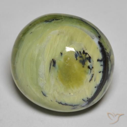 Ópalo Verde medio natural de 24.39 ct, Ovalada, Opaco
