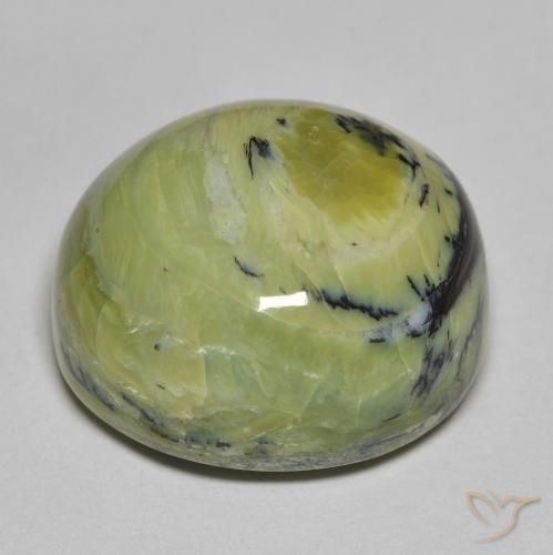 Ópalo Verde medio natural de 24.39 ct, Ovalada, Opaco