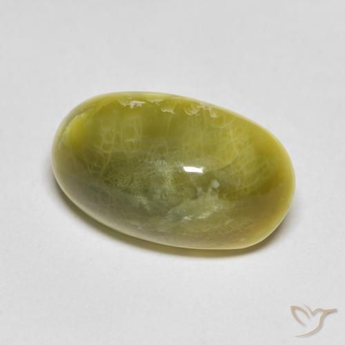 Ópalo Verde amarillento natural de 5.28 ct, Ovalada, Opaco