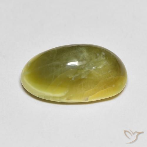 Ópalo Verde amarillento natural de 5.28 ct, Ovalada, Opaco