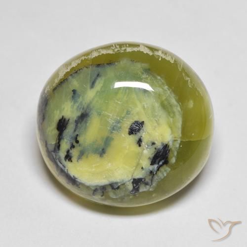 15.08ct Natural Verde cálido Ópalo, Ovalada, Opaco