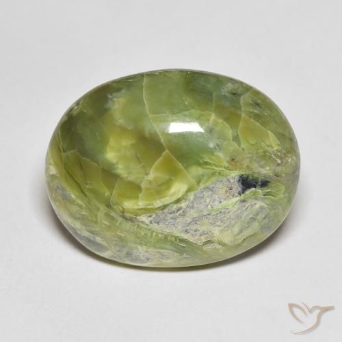 11.93ct Natural Verde terroso Ópalo, Ovalada, Opaco