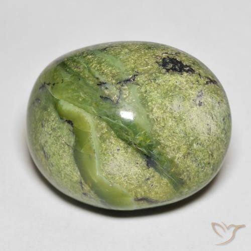 20.82ct Natural Verde terroso Ópalo, Ovalada, Opaco, Photo A