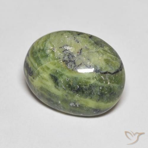 Ópalo Verde terroso natural de 6.20 ct, Ovalada, Opaco