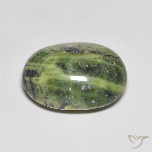Ópalo Verde terroso natural de 6.20 ct, Ovalada, Opaco
