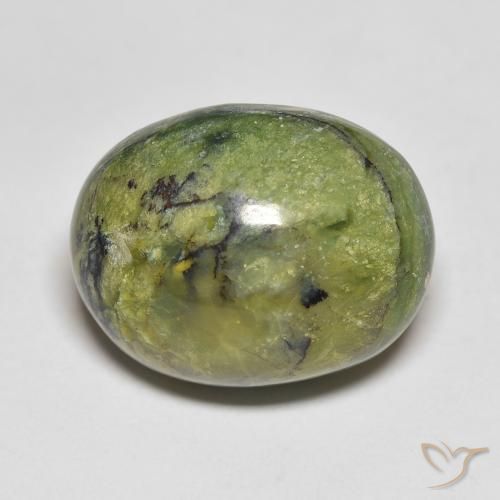13.83ct Natural Verde cálido Ópalo, Ovalada, Opaco