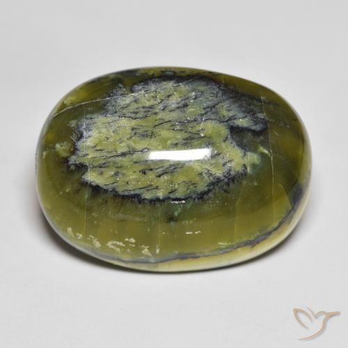 33.65ct Natural Verde cálido Ópalo, Ovalada, Opaco