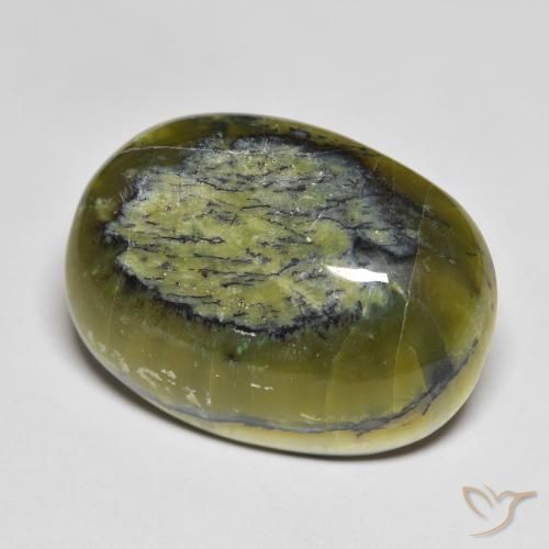 Ópalo Verde cálido natural de 33.65 ct, Ovalada, Opaco