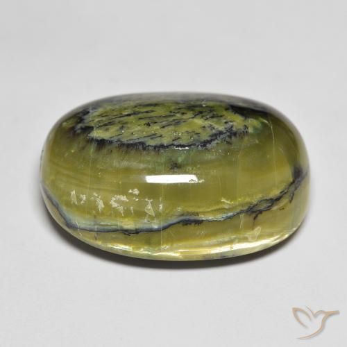 Ópalo Verde cálido natural de 33.65 ct, Ovalada, Opaco