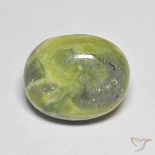 11.89ct Natural Verde terroso Ópalo, Ovalada, Opaco