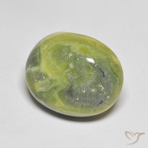 Ópalo Verde terroso natural de 11.89 ct, Ovalada, Opaco