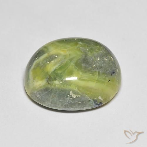 Ópalo Verde terroso natural de 11.89 ct, Ovalada, Opaco