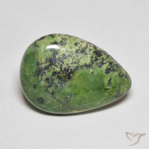 Ópalo Verde medio natural de 8.62 ct, En forma de pera, Opaco