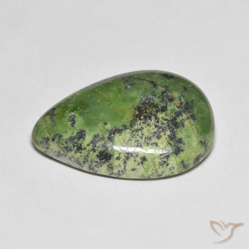 Ópalo Verde medio natural de 8.62 ct, En forma de pera, Opaco