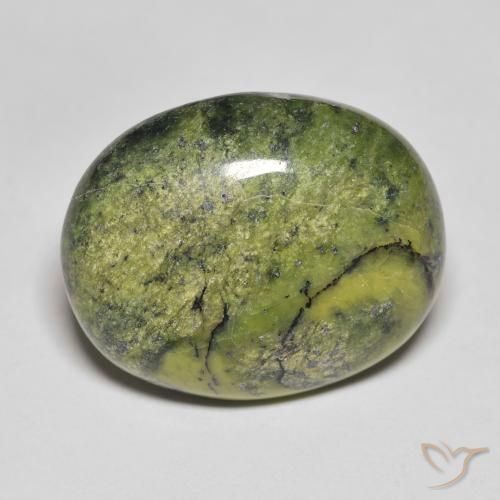 18.75ct Natural Verde cálido Ópalo, Ovalada, Opaco