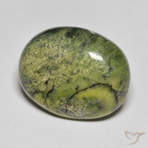 Ópalo Verde cálido natural de 18.75 ct, Ovalada, Opaco