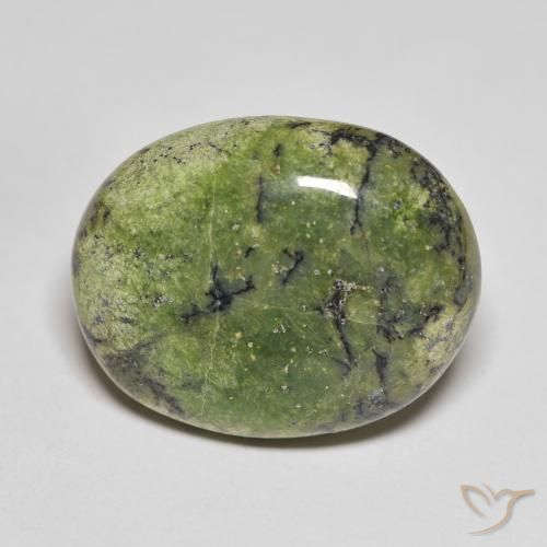 18.09ct Natural Verde amarillento Ópalo, Ovalada, Opaco