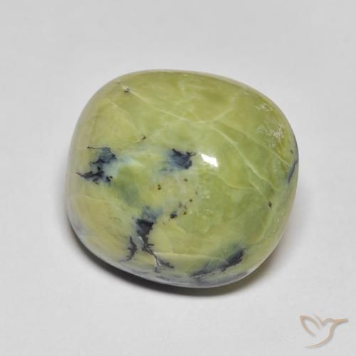 Ópalo Verde amarillento natural de 14.28 ct, Ovalada, Opaco