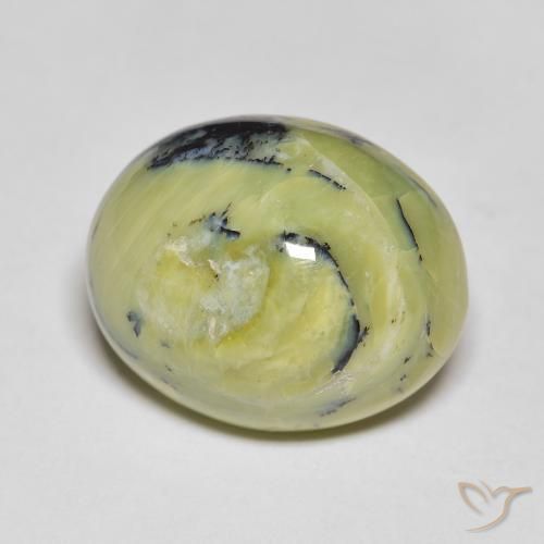 Ópalo Verde claro natural de 14.17 ct, Ovalada, Opaco