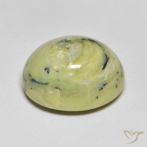 Ópalo Verde claro natural de 14.17 ct, Ovalada, Opaco