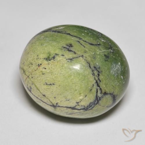 Ópalo Verde medio natural de 18.90 ct, Ovalada, Opaco