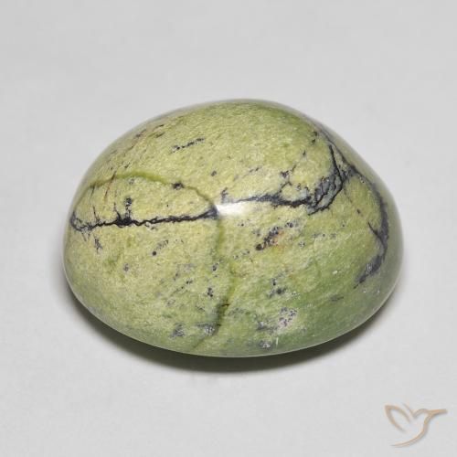Ópalo Verde medio natural de 18.90 ct, Ovalada, Opaco