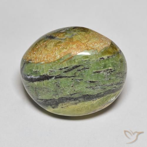 16.51ct Natural Verde terroso Ópalo, Ovalada, Opaco