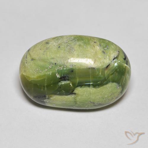8.21ct Natural Verde medio Ópalo, Ovalada, Opaco