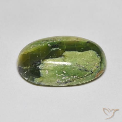 Ópalo Verde medio natural de 8.21 ct, Ovalada, Opaco