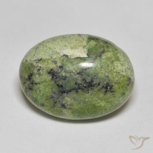 10.14ct Natural Verde amarillento Ópalo, Ovalada, Opaco