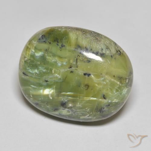 Ópalo Verde medio natural de 25.34 ct, Forma Cojín, Opaco
