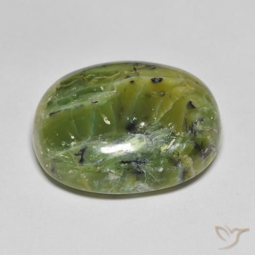 Ópalo Verde medio natural de 25.34 ct, Forma Cojín, Opaco