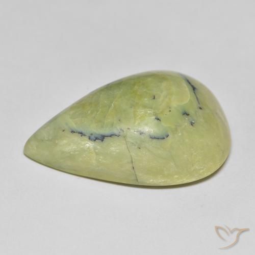 Ópalo Verde amarillento natural de 22.34 ct, En forma de pera, Opaco