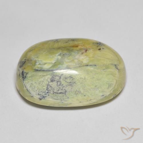 Ópalo Verde medio natural de 20.70 ct, Ovalada, Opaco