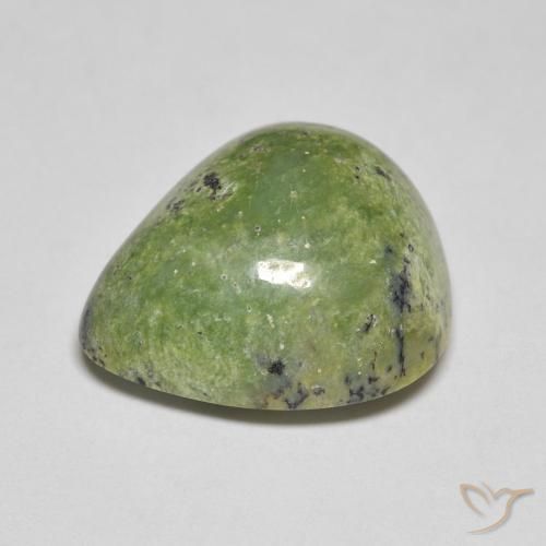 Ópalo Verde terroso natural de 9.03 ct, En forma de pera, Opaco