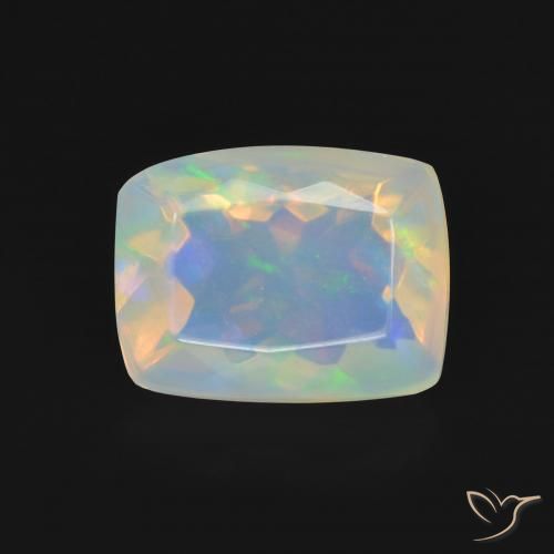 1.54ct Natural Multicolor Ópalo, Forma Cojín, Transparente