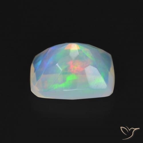 Ópalo Multicolor natural de 1.54 ct, Forma Cojín, Transparente