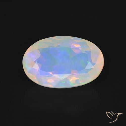 3.34ct Natural Multicolor Ópalo, Ovalada, Transparente