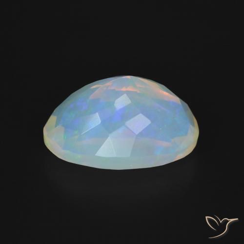 Ópalo Multicolor natural de 3.34 ct, Ovalada, Transparente