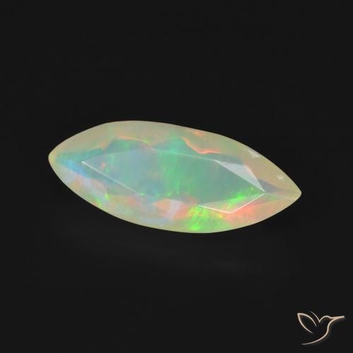 Ópalo Multicolor natural de 1.02 ct, Marquesa, Transparente