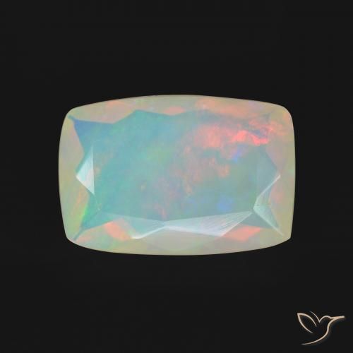3.02ct Natural Multicolor Ópalo, Forma Cojín, Transparente