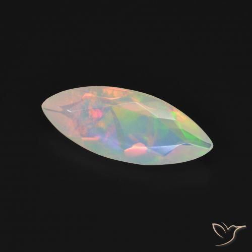 Ópalo Multicolor natural de 1.09 ct, Marquesa, Transparente