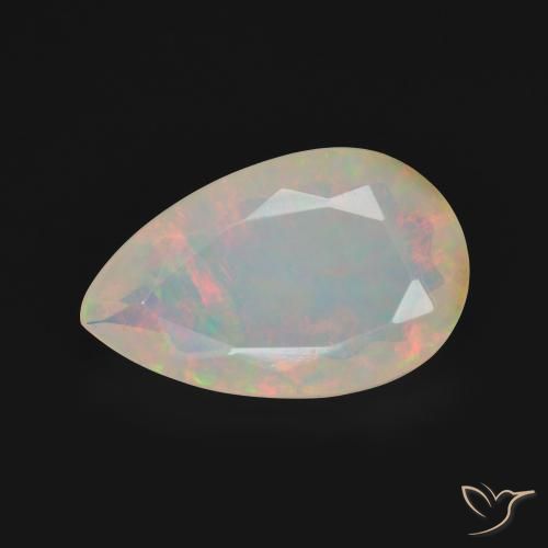3.50ct Natural Multicolor Ópalo, En forma de pera, Transparente