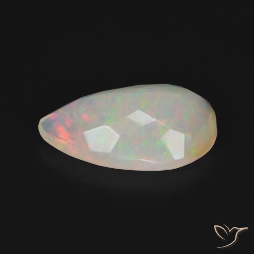 Ópalo Multicolor natural de 3.50 ct, En forma de pera, Transparente