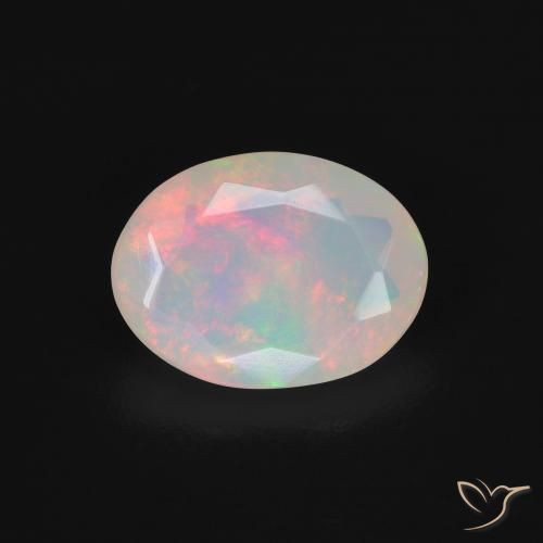 1.42ct Natural Multicolor Ópalo, Ovalada, Transparente