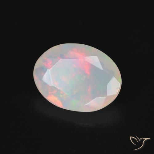 Ópalo Multicolor natural de 1.42 ct, Ovalada, Transparente