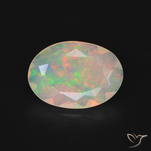 2.66ct Natural Multicolor Ópalo, Ovalada, Transparente