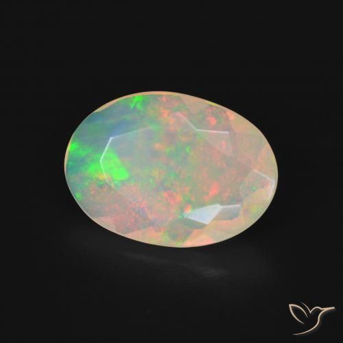 Ópalo Multicolor natural de 2.66 ct, Ovalada, Transparente