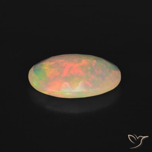 Ópalo Multicolor natural de 2.66 ct, Ovalada, Transparente